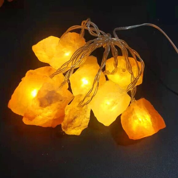 Himalayan Salt Rock String Lights Natural Hand Carved Salt Crystal LED Fairy NEW - Picture 10 of 12